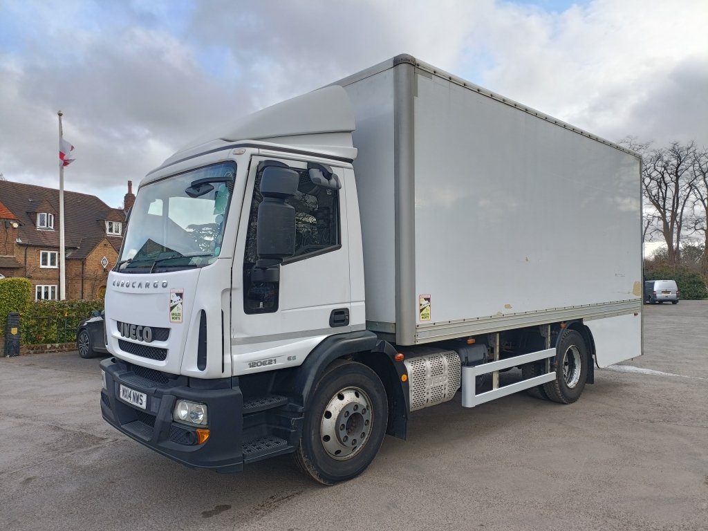 2014 Iveco Eurocargo 120E21 12 tonne dropwell box vans for sale