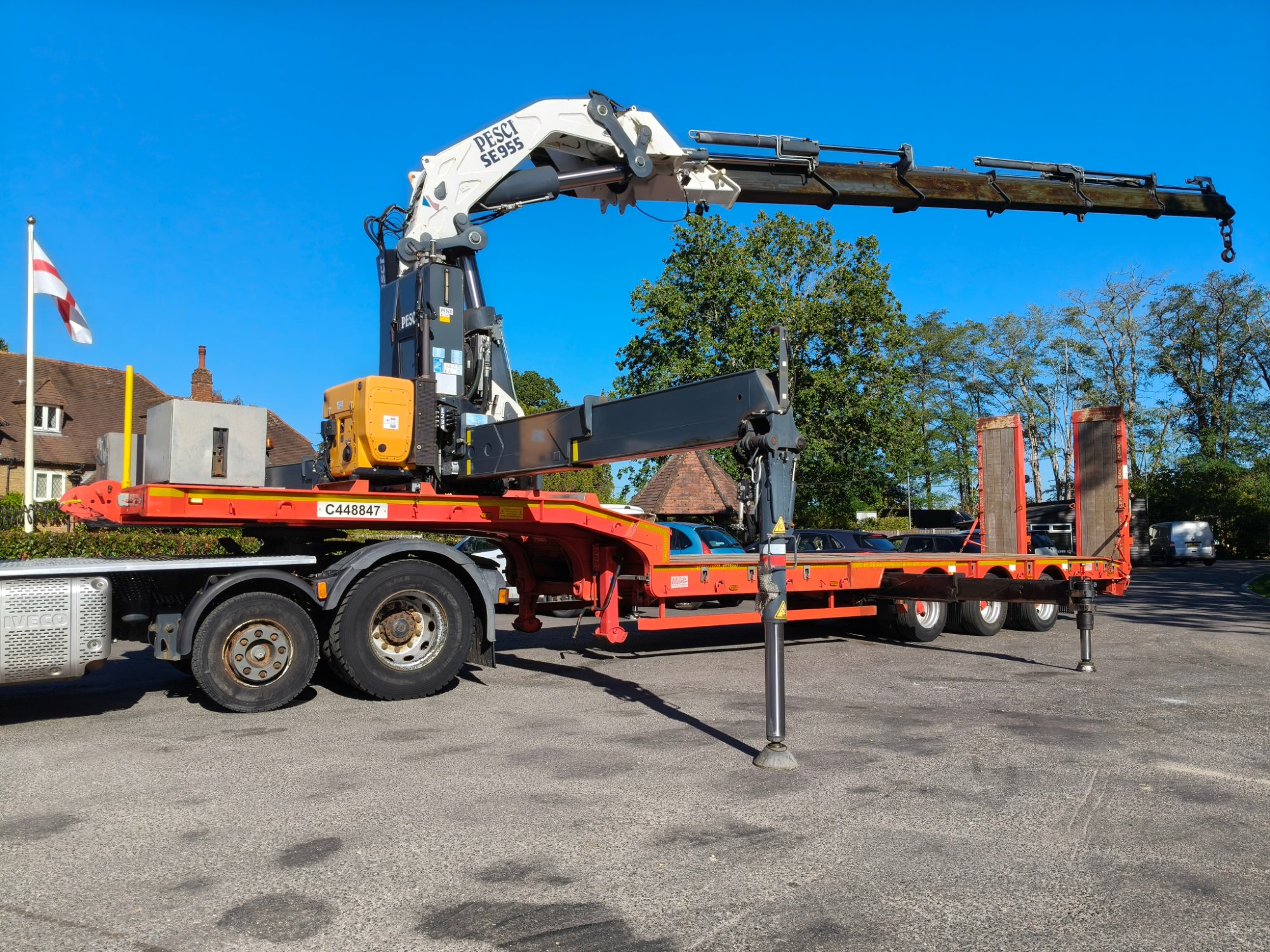2017 Other MCCAULEY MAC PLANT TRAILER WITH PESCI 955/6 REMOTE CONTROLLED CRANE trailers for sale